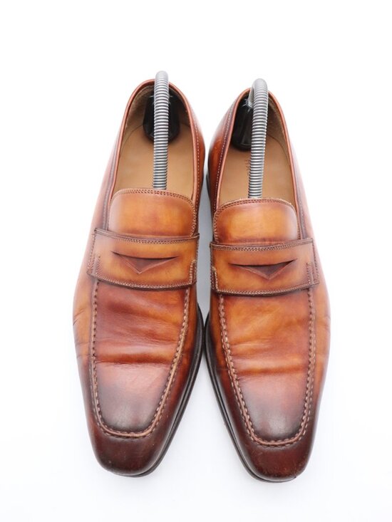 Magnanni Penny Loafer Brown Leather Men\'s Size 7 M Slip-On Shoes 16889 main image 5
